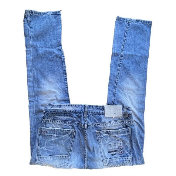 DSQUARED2 Distressed Button-Fly Light Wash Denim Jeans Italy Size 32x33 Men